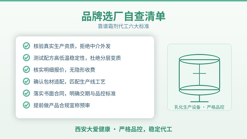 外用霜剂代工厂筛选自查清单